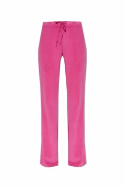 Balenciaga RÓŻOWY Spodnie z efektem `vintage`
