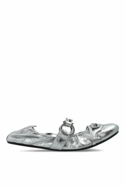 Balenciaga SREBRNY Baleriny `City`