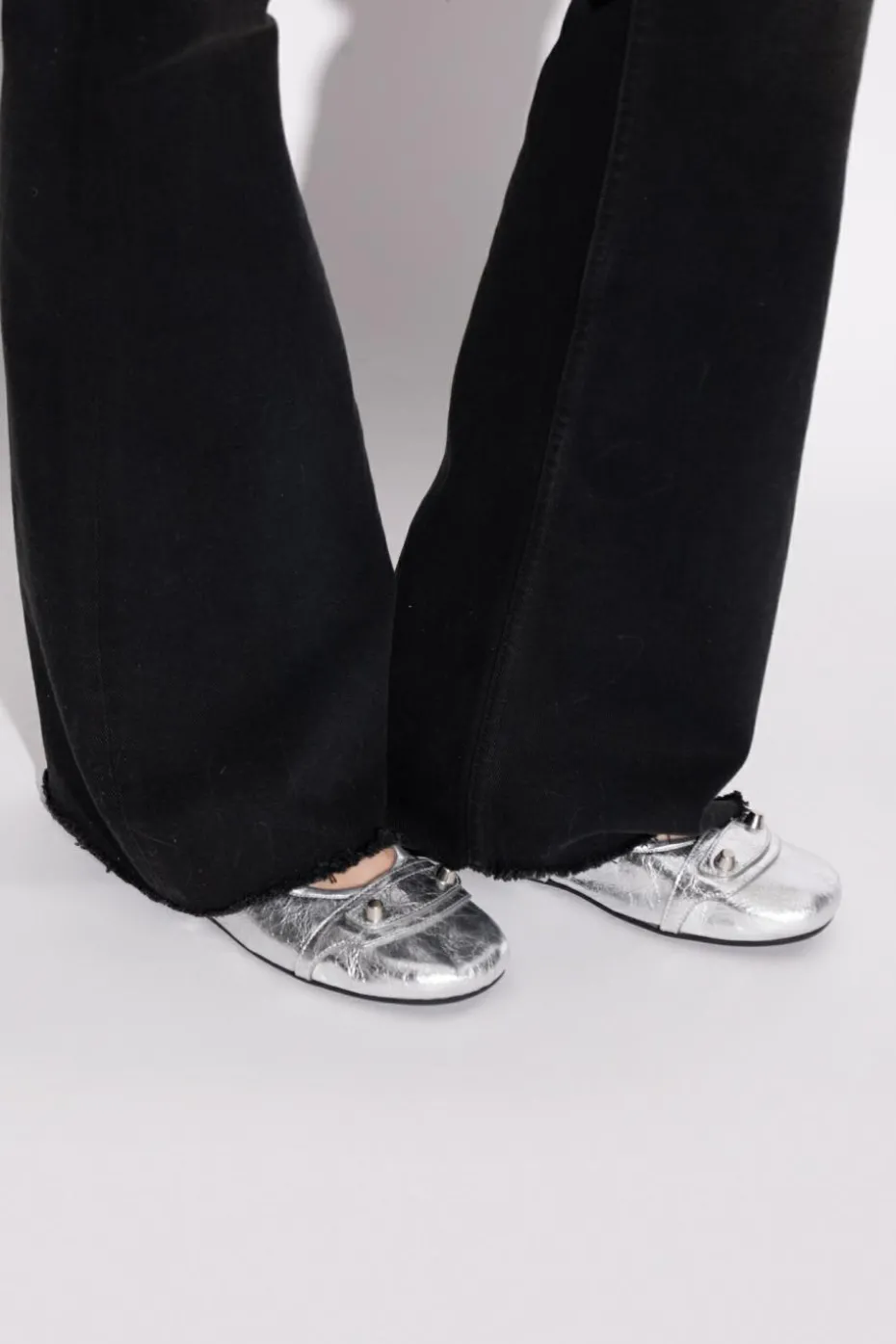 Balenciaga SREBRNY Baleriny `City`