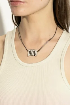 Balenciaga SREBRNY Mosiężny naszyjnik