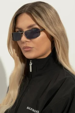 Balenciaga SREBRNY Okulary przeciwsłoneczne