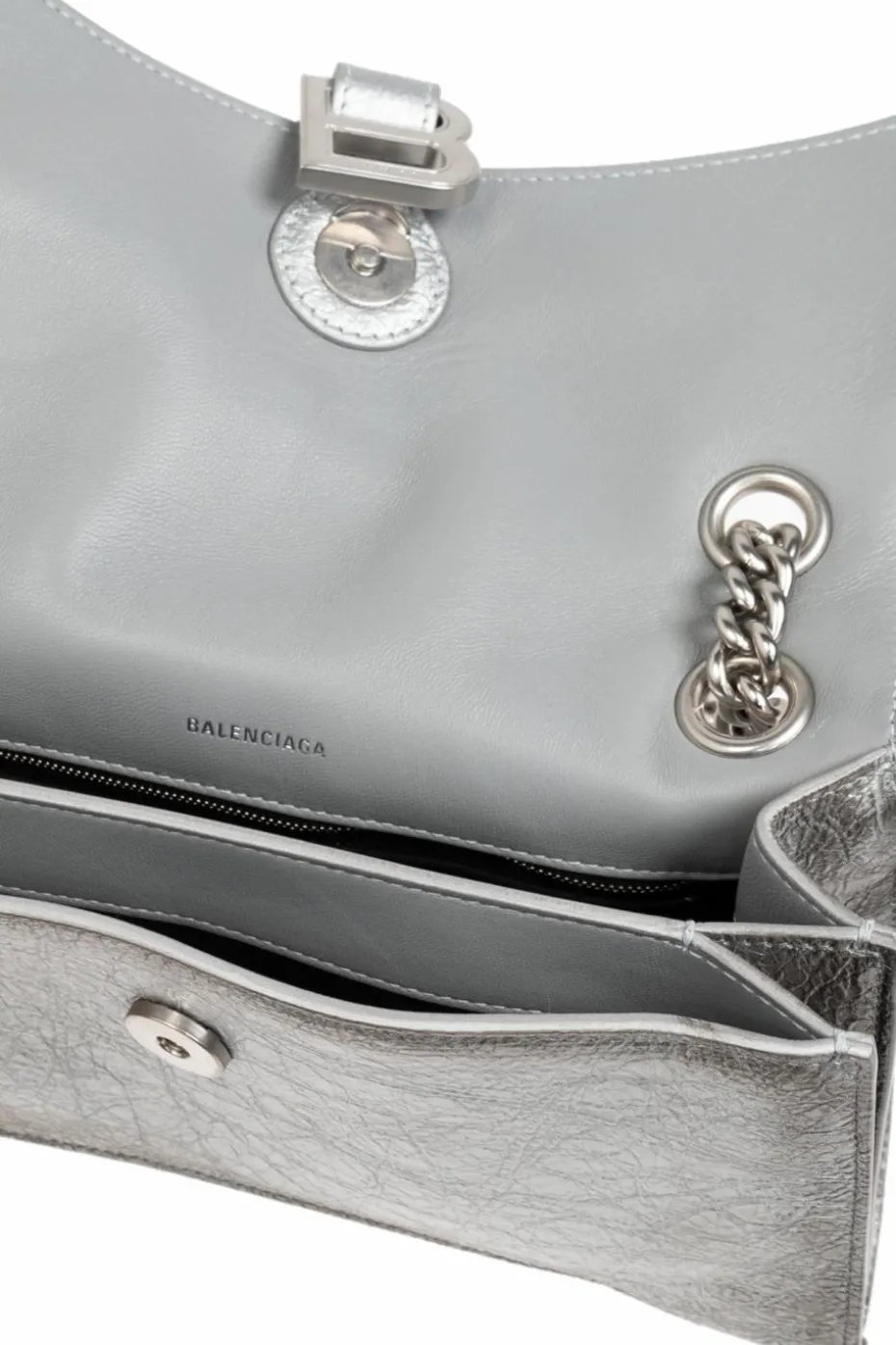 Balenciaga SREBRNY Torba na ramię `Crush`