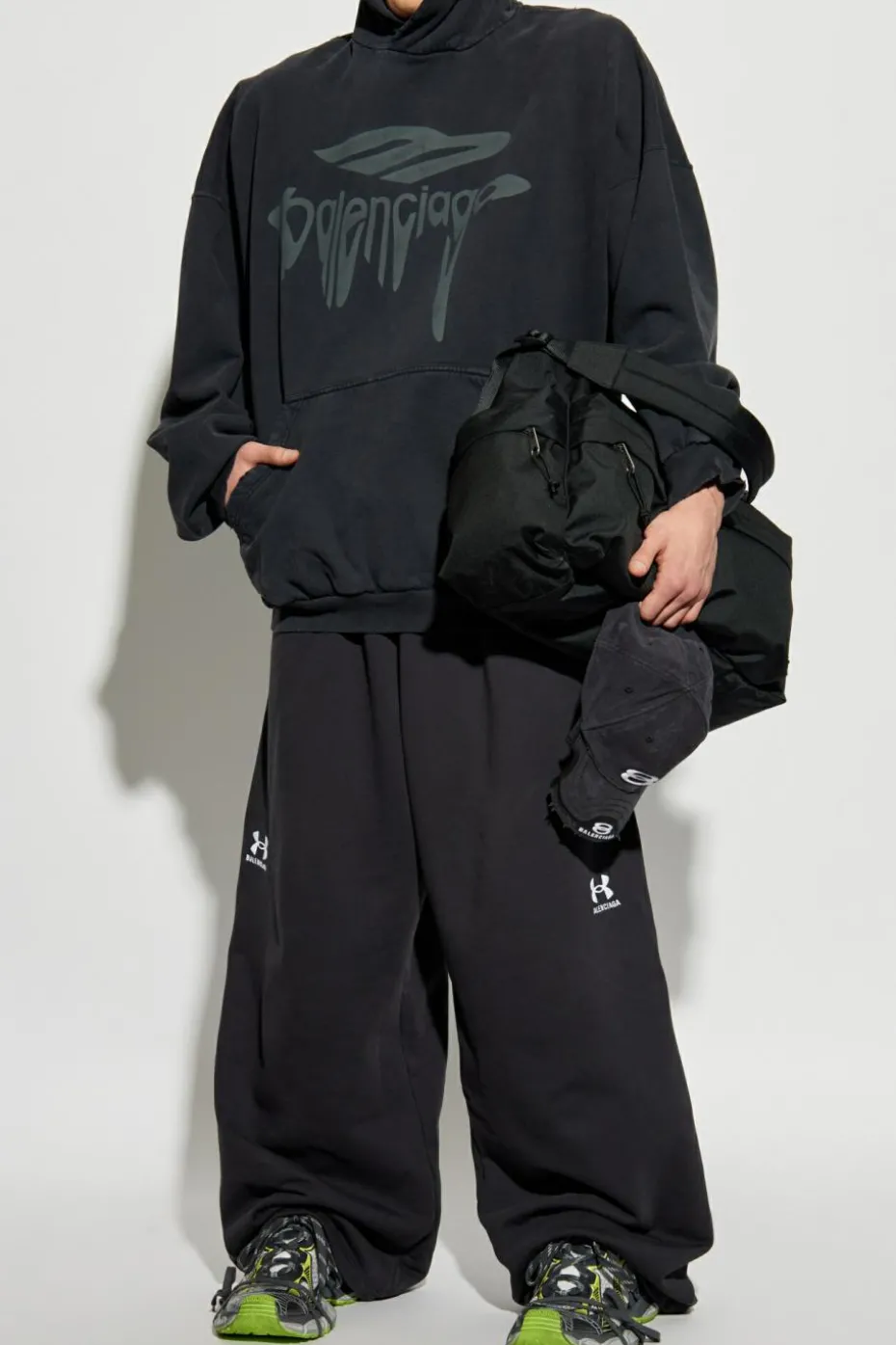 Balenciaga SZARY Bluza z nadrukiem