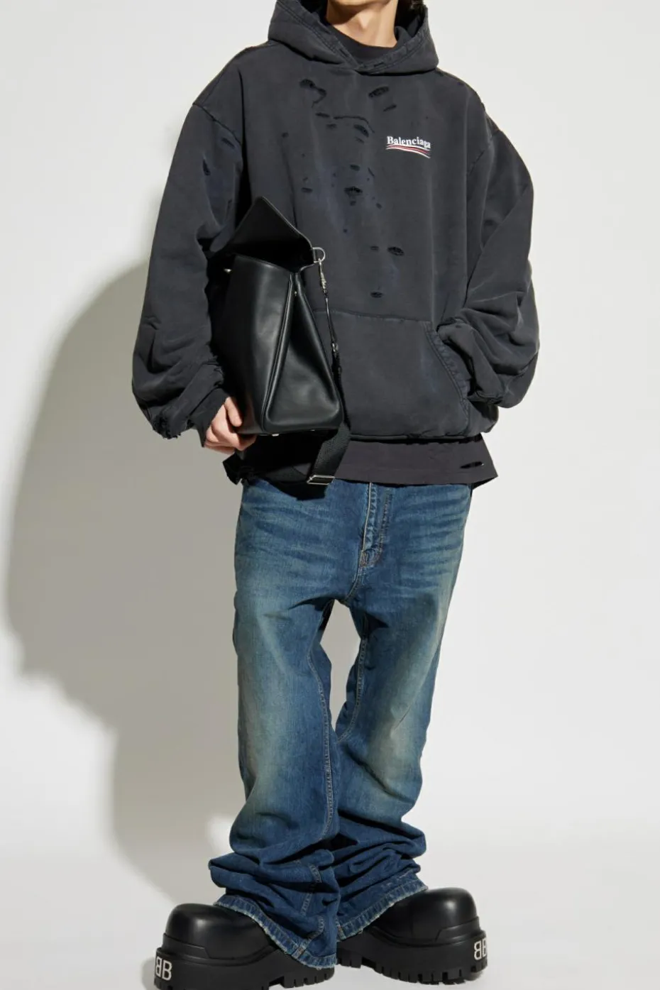 Balenciaga SZARY Bluza z logo
