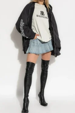 Balenciaga SZARY Bluza z efektem `vintage