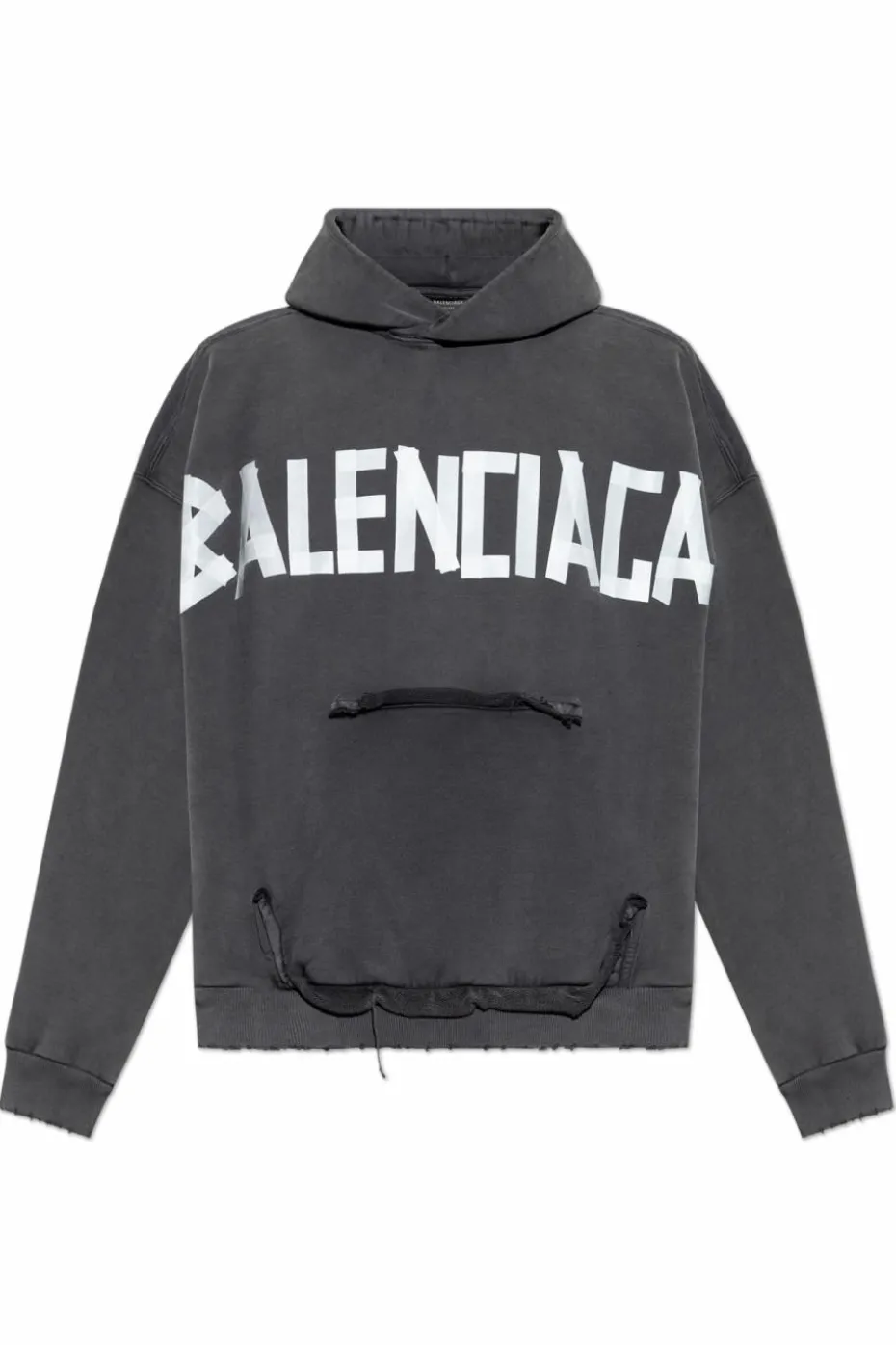 Balenciaga SZARY Bluza z kapturem
