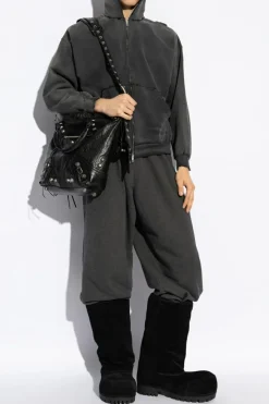 Balenciaga SZARY Bluza z kapturem