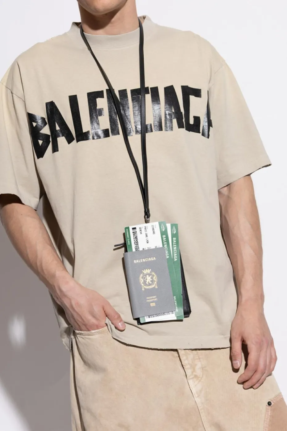 Balenciaga SZARY Etui na pasku telefon
