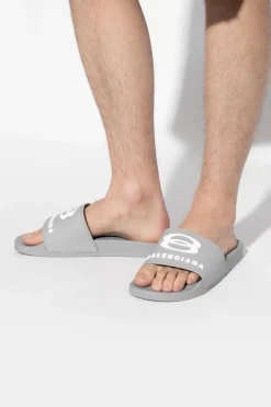 Balenciaga SZARY Gumowe klapki