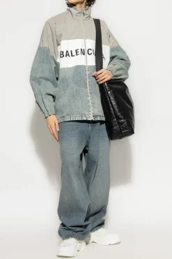 Balenciaga SZARY Kurtka z logo