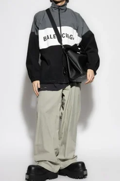Balenciaga SZARY Kurtka z logo