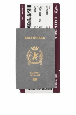 Balenciaga SZARY Skórzany portfel