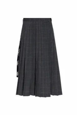 Balenciaga SZARY Spódnica w kratę