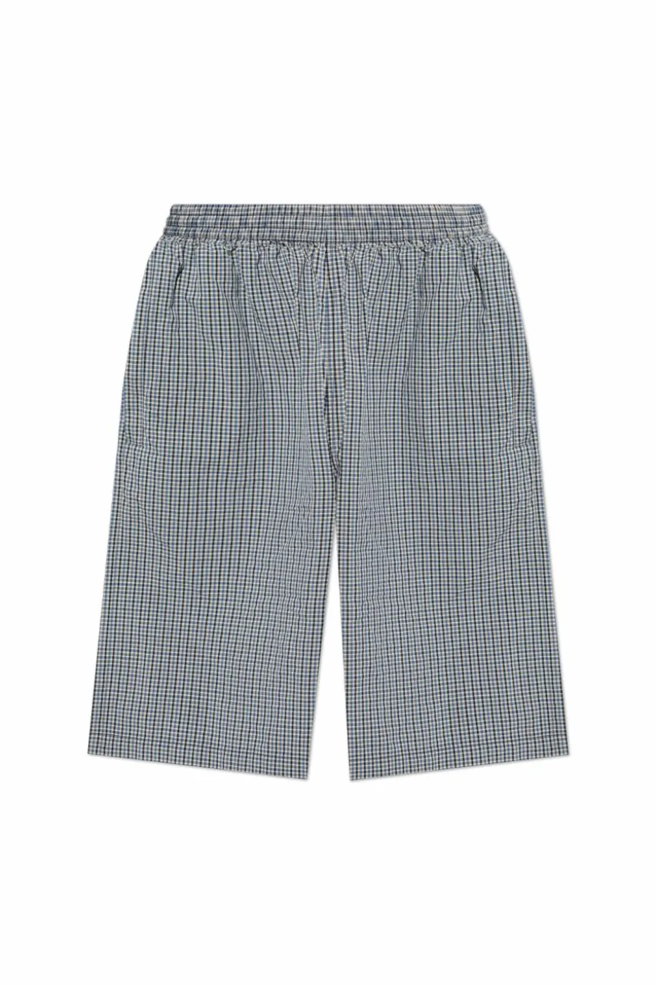 Balenciaga SZARY Szorty ze wzorem w kratę