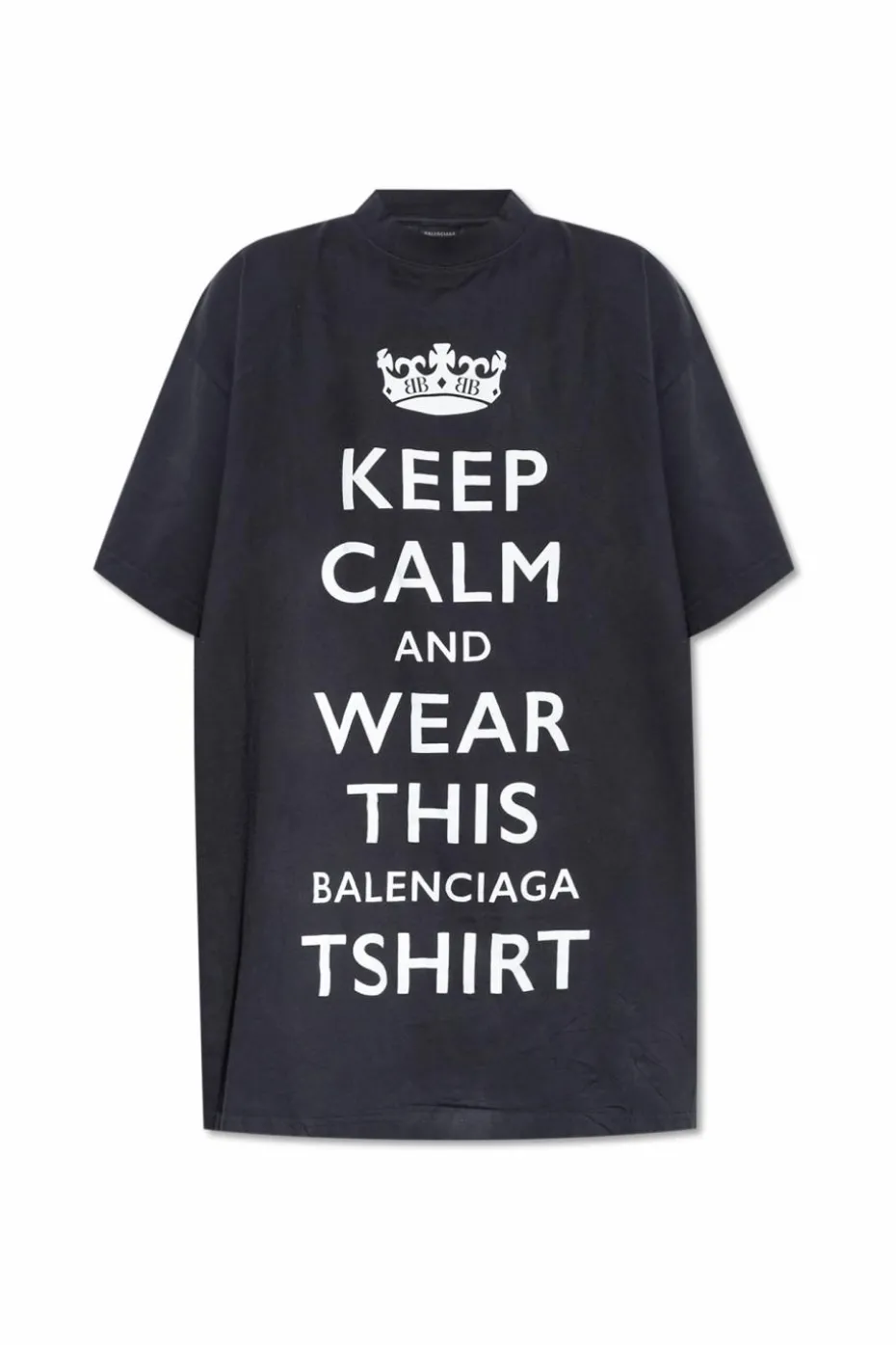 Balenciaga SZARY T-shirt typu `oversize`