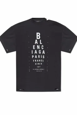 Balenciaga SZARY T-shirt z nadrukiem