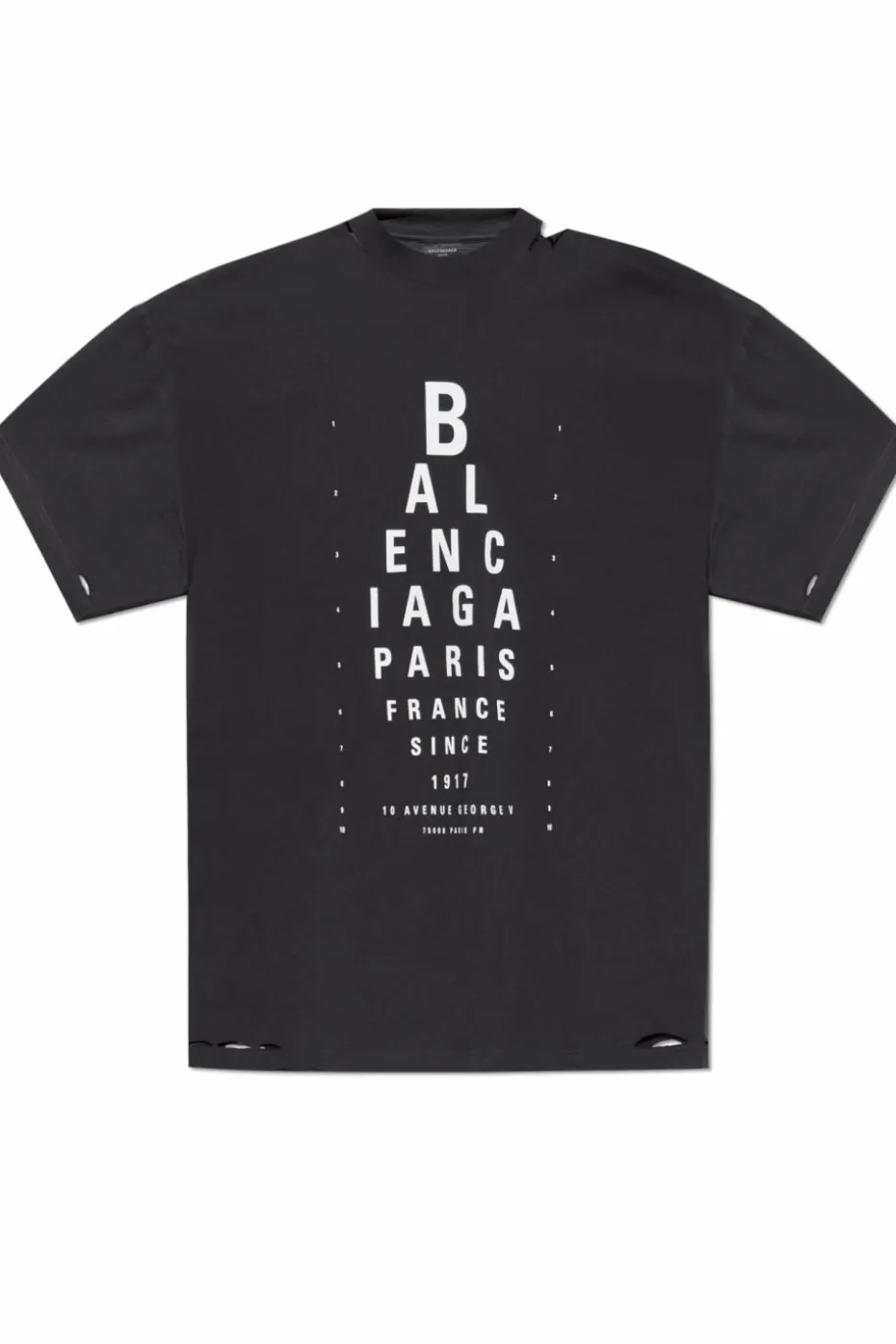 Balenciaga SZARY T-shirt z nadrukiem