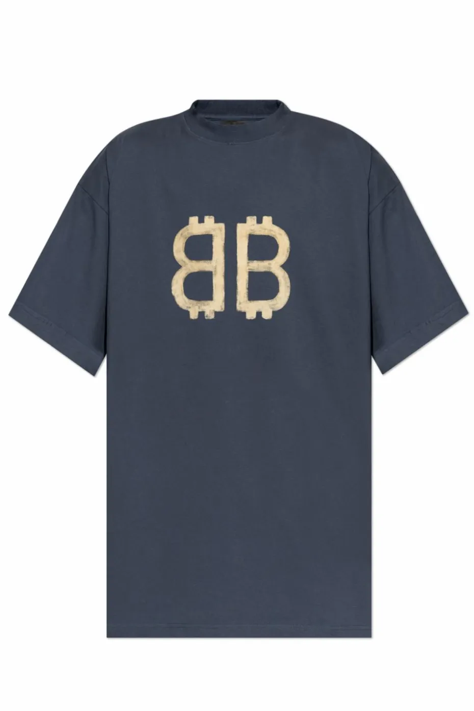 Balenciaga SZARY T-shirt z logo