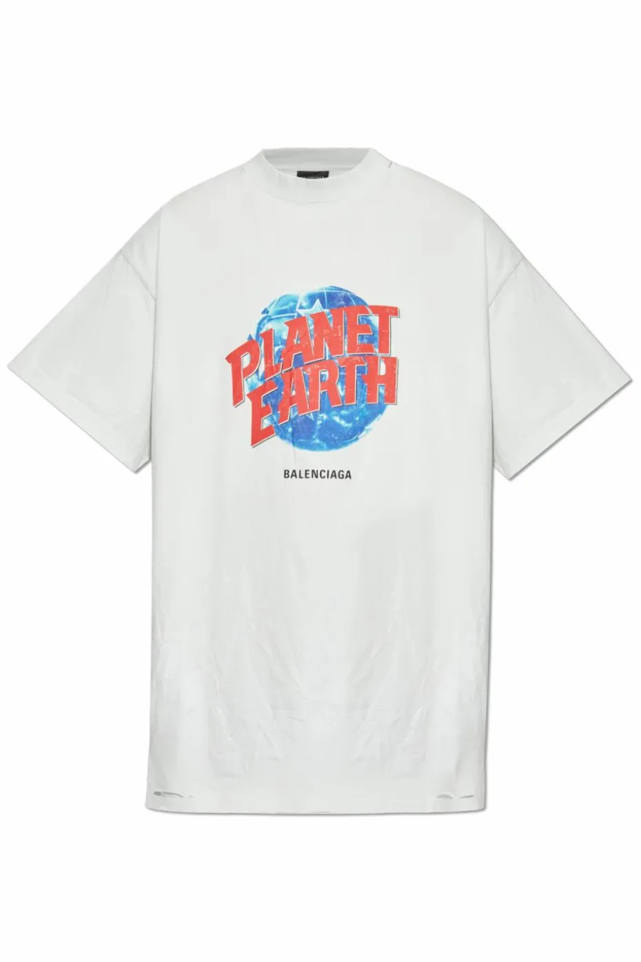 Balenciaga SZARY T-shirt z efektem ‘vintage’
