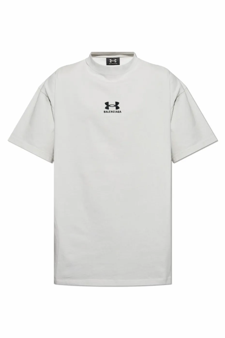 Balenciaga SZARY T-shirt z wyszytym logo