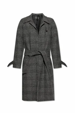 Balenciaga SZARY Wełniany płaszcz