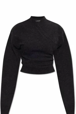 Balenciaga SZARY Wełniany sweter