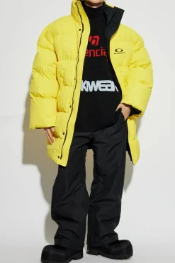 Balenciaga ŻÓŁTY Ocieplana kurtka z kolekcji `Skiwear`