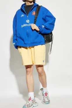 Balenciaga ŻÓŁTY Szorty z efektem `vintage`