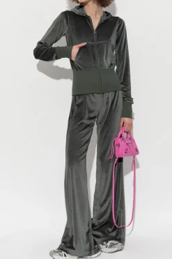 Balenciaga ZIELONY Aksamitna bluza