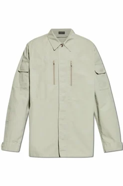 Balenciaga ZIELONY Kurtka z kieszeniami