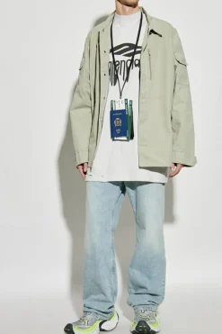 Balenciaga ZIELONY Kurtka z kieszeniami