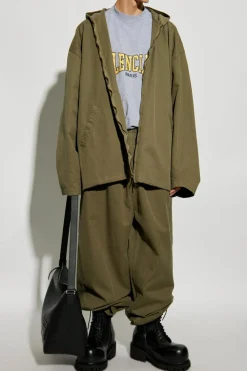 Balenciaga ZIELONY Kurtka z kapturem