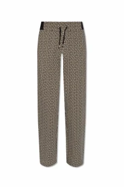 Balmain beżowy Bawełniane spodnie