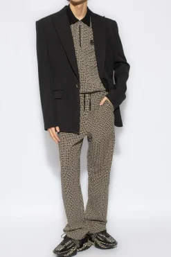 Balmain beżowy Bawełniane spodnie