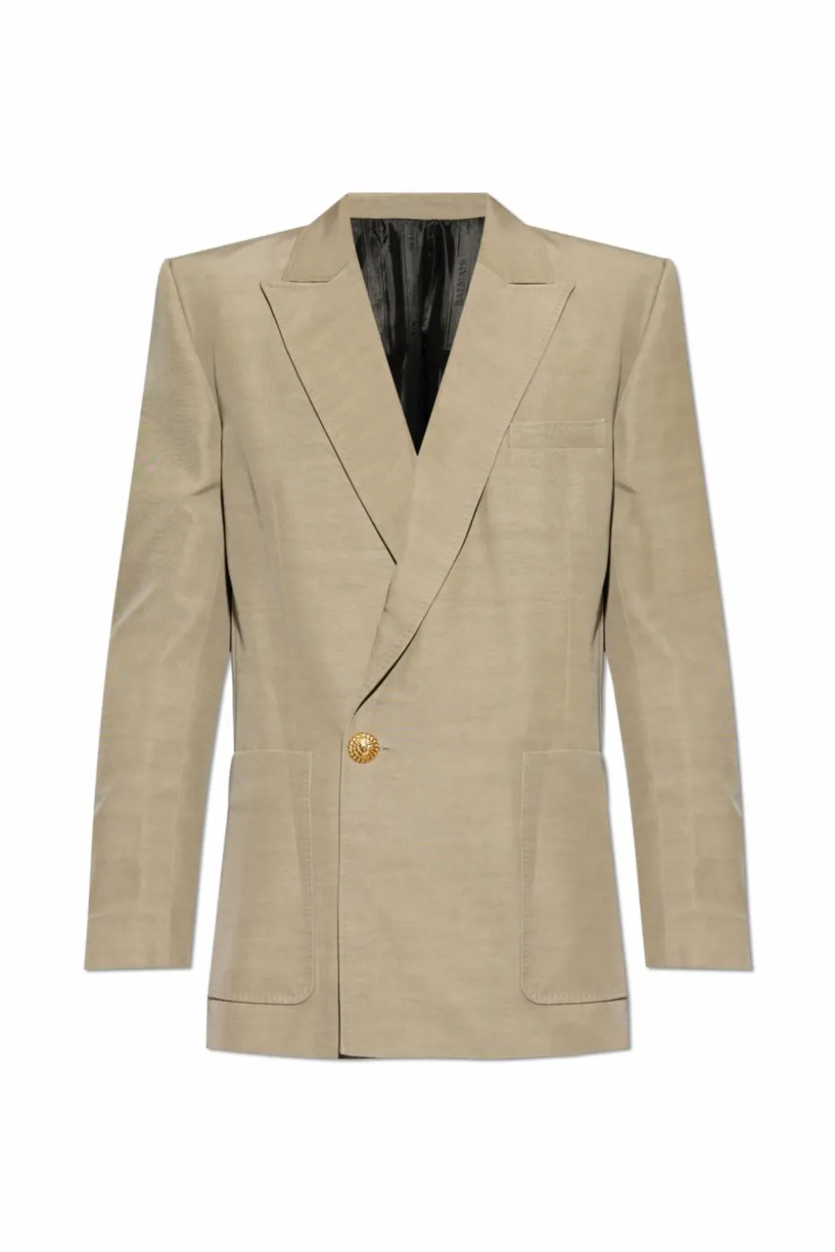 Balmain beżowy Dwurzędowa marynarka