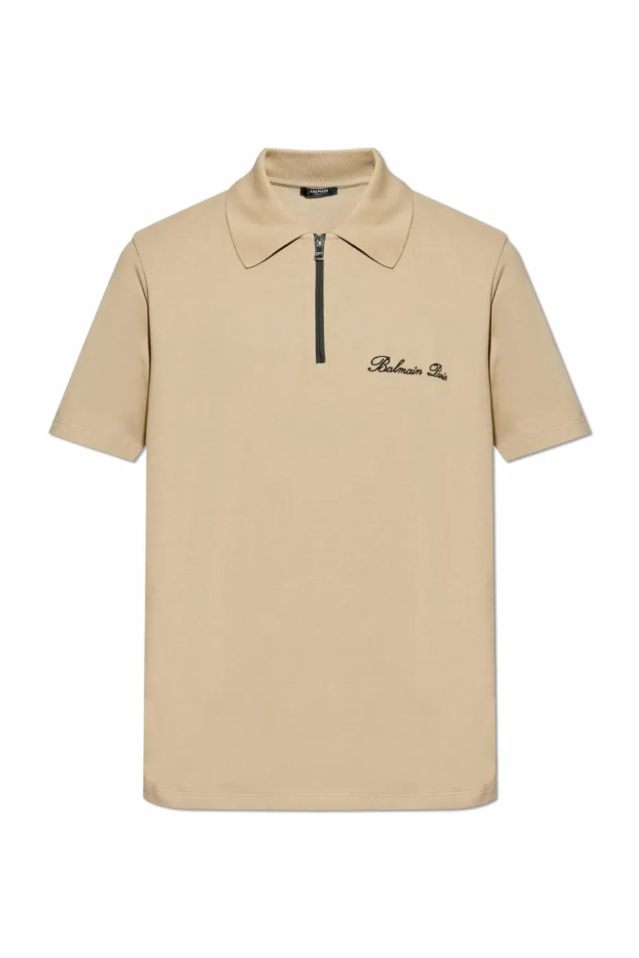 Balmain beżowy Polo z wyszytym logo