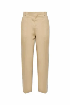 Balmain beżowy Spodnie w kant