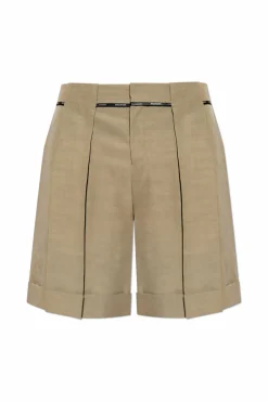Balmain beżowy Szorty z zakładkami