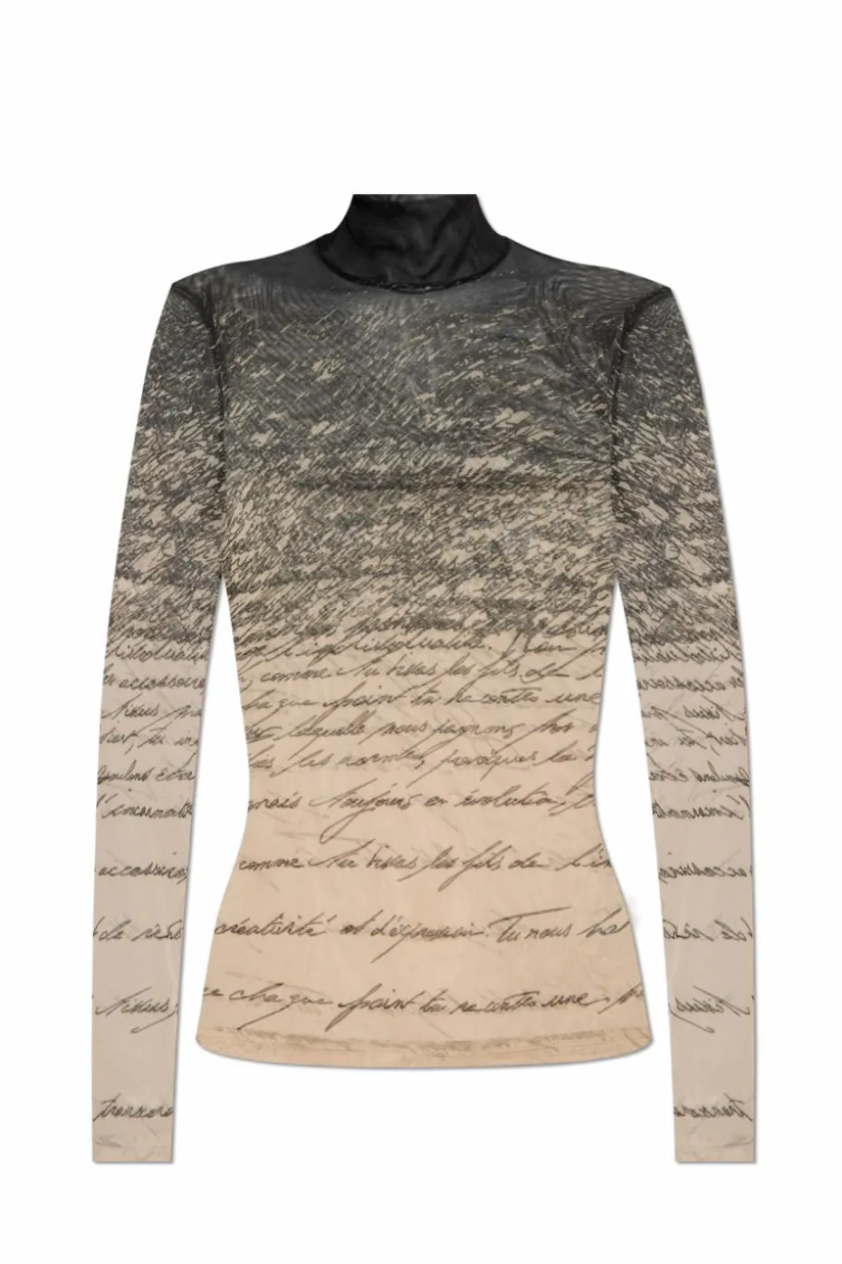 Balmain beżowy Transparentny top
