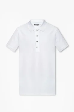 Balmain BIAŁY Bawełniane polo