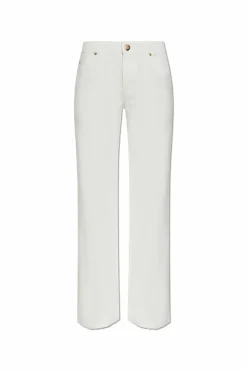 Balmain BIAŁY Jeansy z nogawkami o prostym kroju