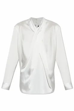 Balmain BIAŁY Jedwabna koszula
