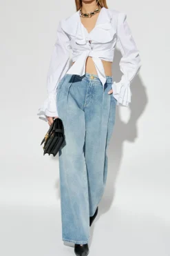Balmain BIAŁY Krótka koszula