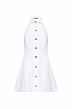 Balmain BIAŁY Sukienka z odkrytymi plecami