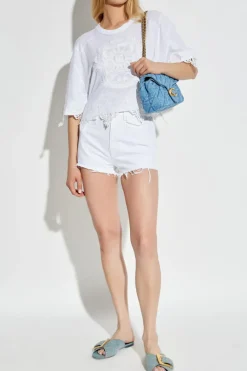 Balmain BIAŁY Top typu `oversize`