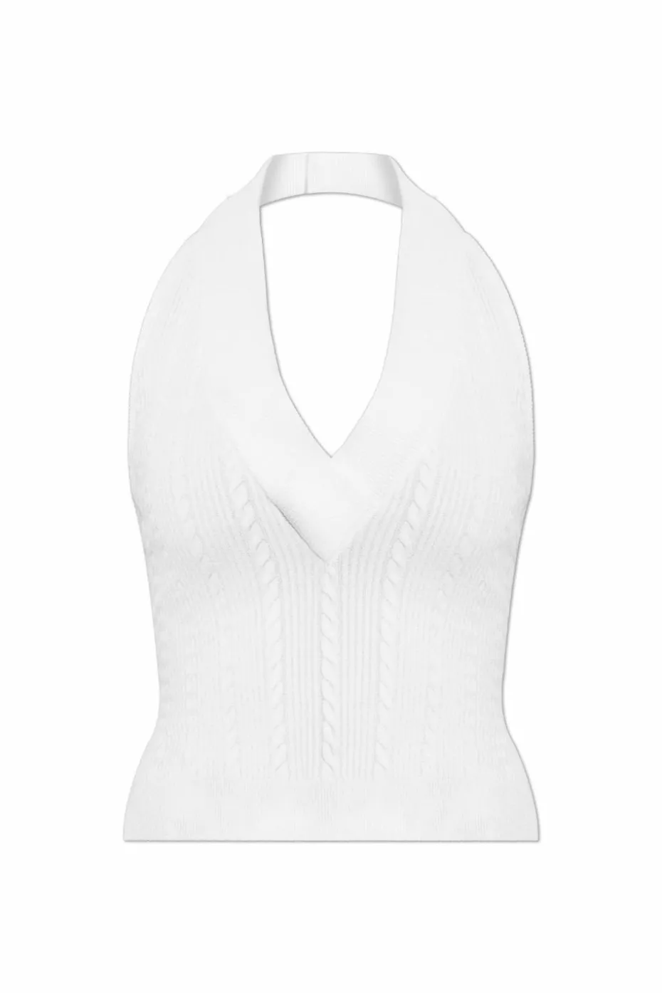 Balmain BIAŁY Top z odkrytymi plecami