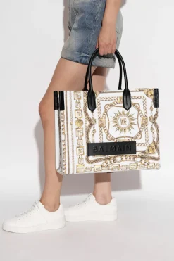 Balmain BIAŁY Torba `B-Army Medium` typu `shopper`