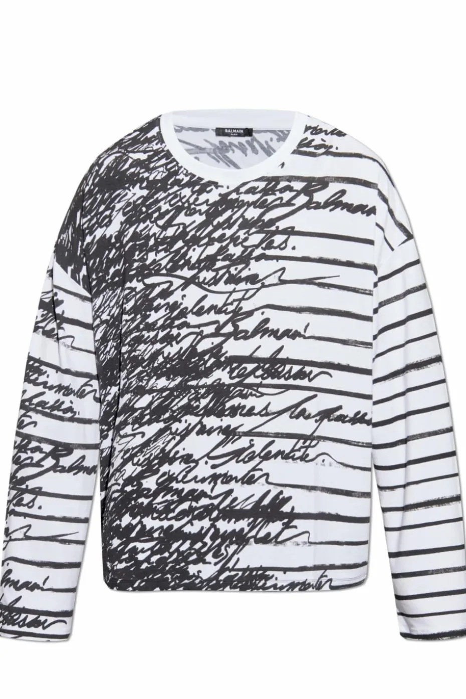 Balmain BIAŁY T-shirt typu `oversize`
