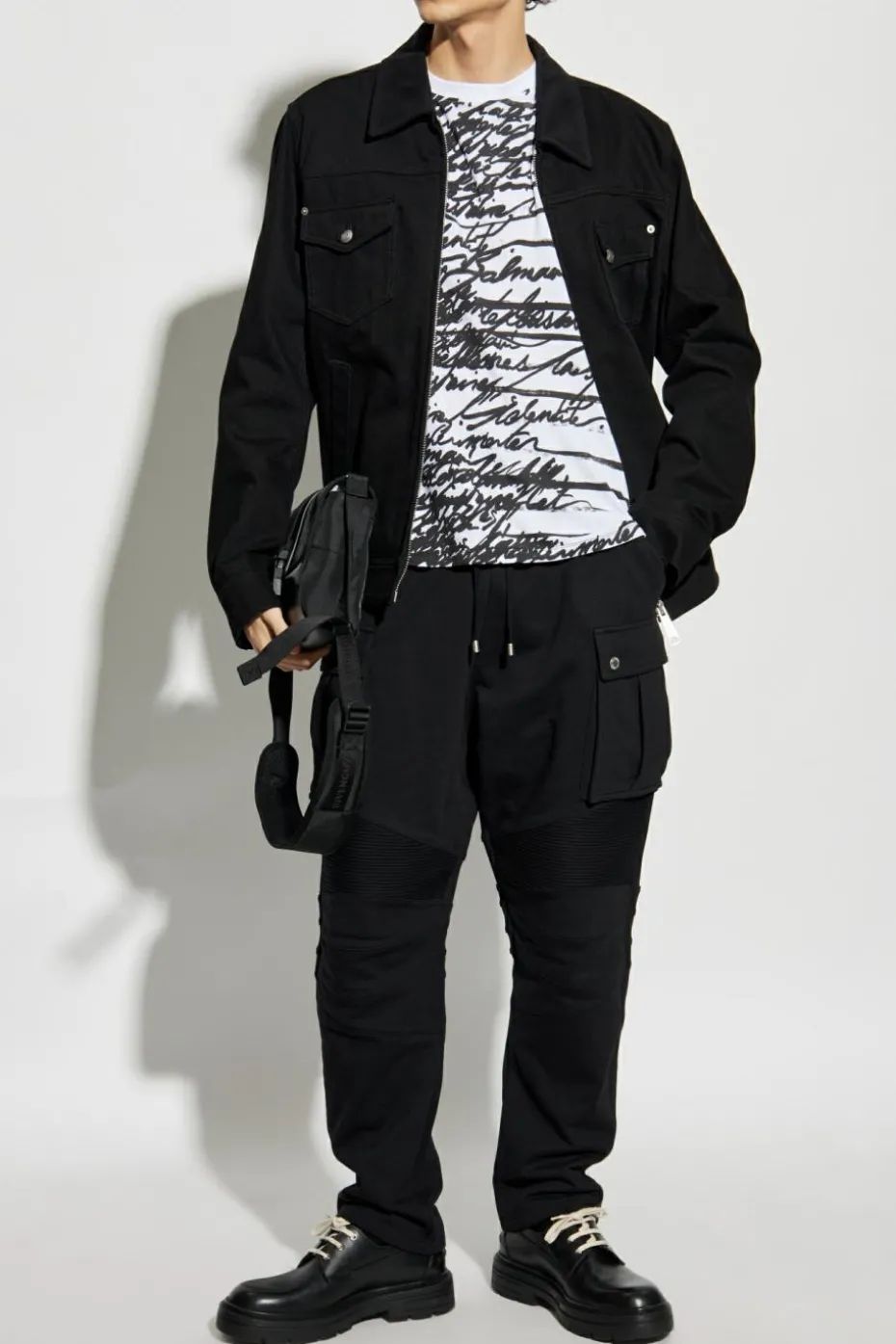 Balmain BIAŁY T-shirt typu `oversize`