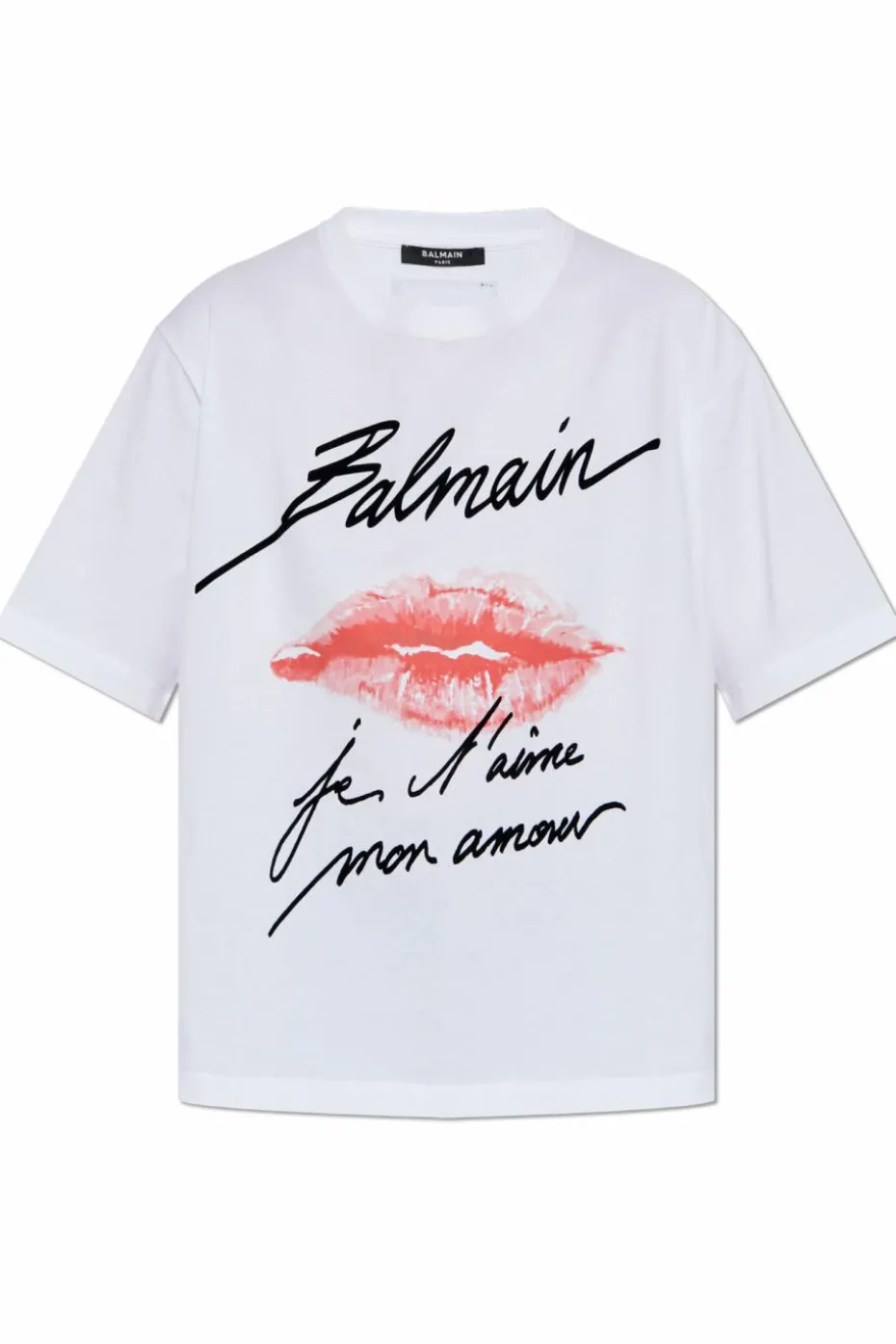Balmain BIAŁY T-shirt typu `oversize`